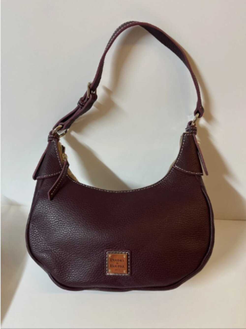 Dooney & Bourke Luca Leather Large Hobo-Bordeaux-NEW-A715692
